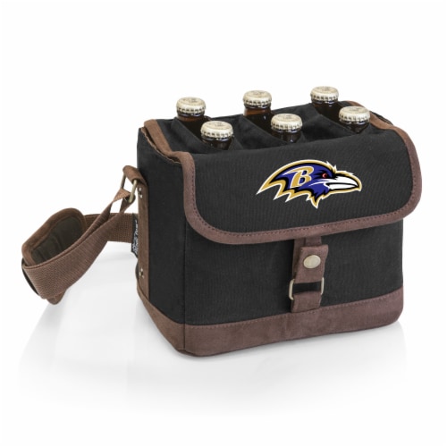 Baltimore Ravens - Beer Caddy Cooler Tote with Opener Perspective: front