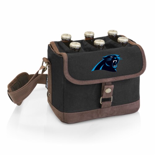 Carolina Panthers - Beer Caddy Cooler Tote with Opener Perspective: front