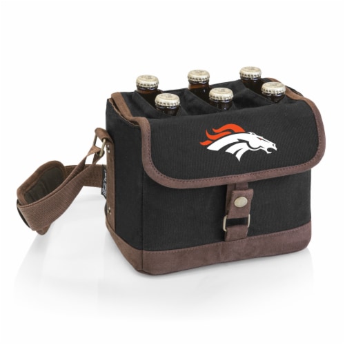 Denver Broncos - Beer Caddy Cooler Tote with Opener Perspective: front