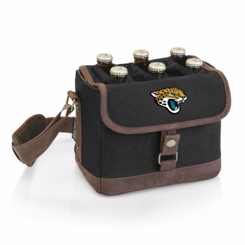 Jacksonville Jaguars - Beer Caddy Cooler Tote with Opener Perspective: front