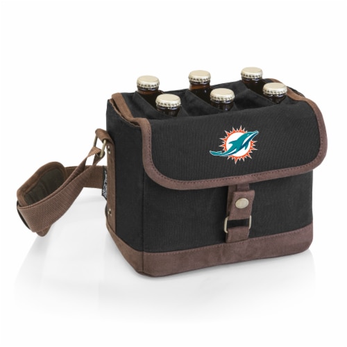 Miami Dolphins - Beer Caddy Cooler Tote with Opener Perspective: front