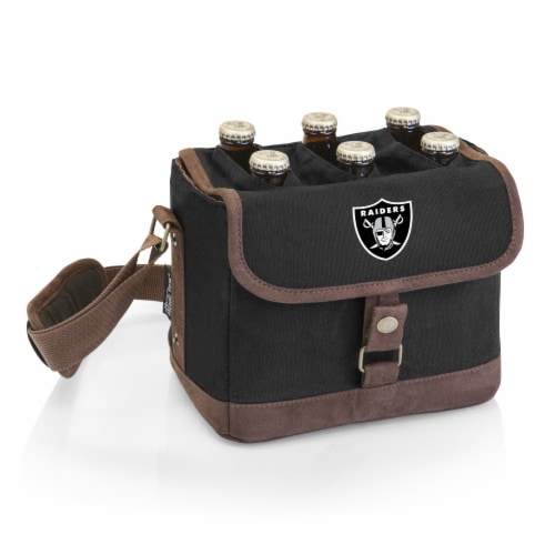 Las Vegas Raiders - Beer Caddy Cooler Tote with Opener Perspective: front