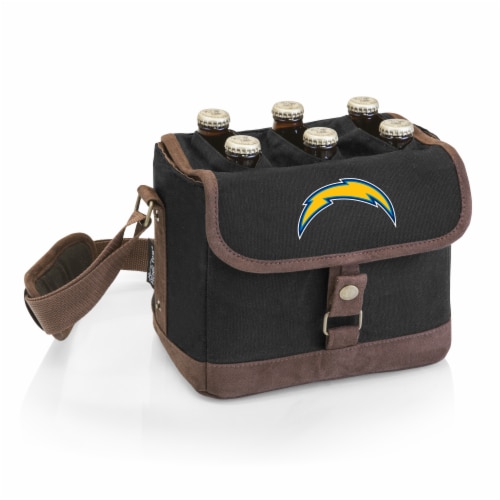 Los Angeles Chargers - Beer Caddy Cooler Tote with Opener Perspective: front