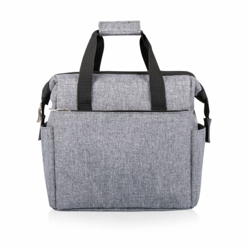 On The Go Lunch Cooler, Heathered Gray Perspective: front