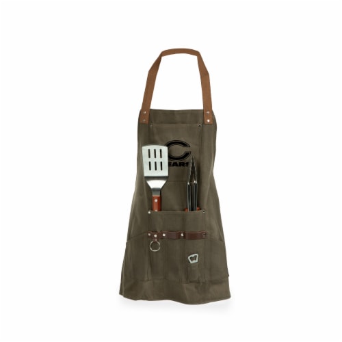 Chicago Bears - BBQ Apron with Tools & Bottle Opener Perspective: front