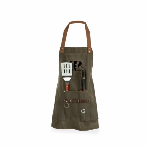 Cincinnati Bengals - BBQ Apron with Tools & Bottle Opener Perspective: front