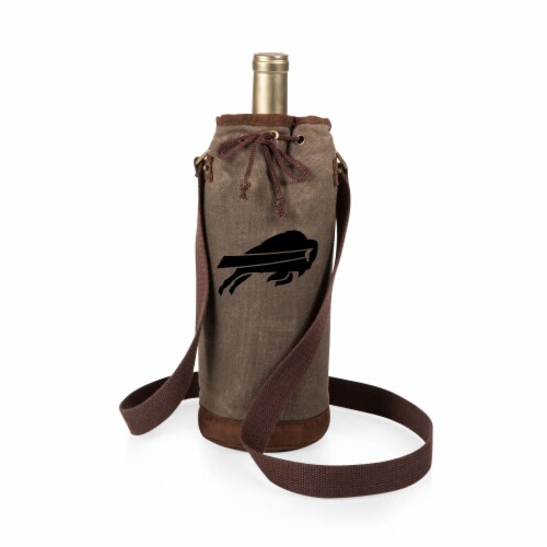 Buffalo Bills - Waxed Canvas Wine Tote Perspective: front