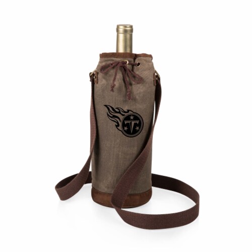 Tennessee Titans - Waxed Canvas Wine Tote Perspective: front