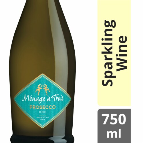 Menage a Trois Prosecco Sparkling White Wine Perspective: front