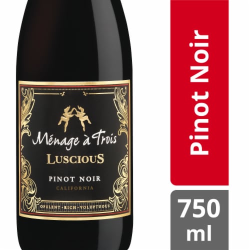 Menage a Trois Luscious Pinot Noir Red Win Perspective: front