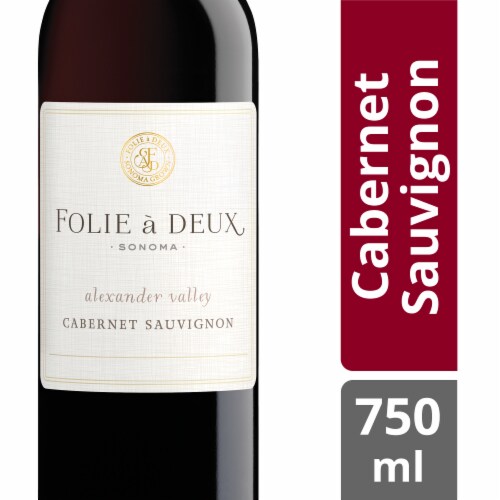 Folie a Deux Alexander Valley Cabernet Sauvignon California Red Wine 750 ml Perspective: front