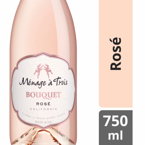 Menage a Trois Rose Wine Perspective: front