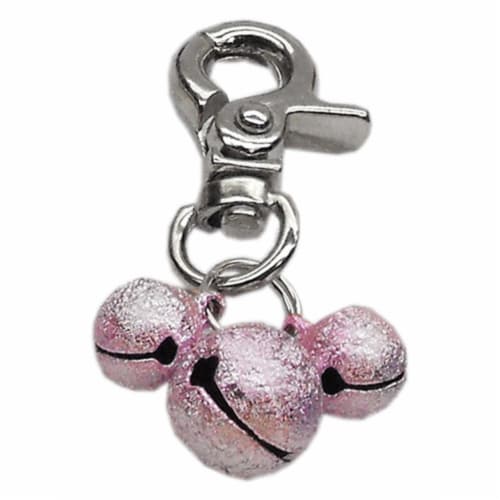 Mirage Pet Products 11-02 LPK Lobster Claw Bell Charm Light Pink . Perspective: front