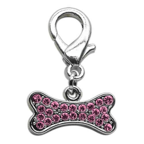 Mirage Pet Products 11-04 PK Lobster Claw Bone Charm Pink Perspective: front