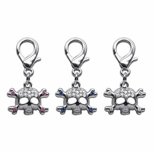 Mirage Pet Products 11-06 CL Lobster Claw Skull Charm  Clear Perspective: front