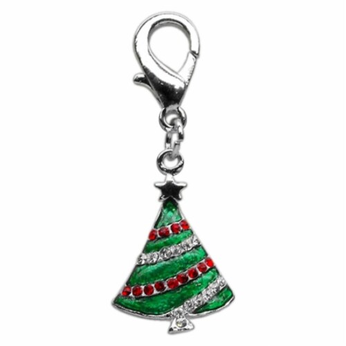 Mirage Pet Products 25-18 TRE Holiday lobster claw charms  -  zipper pulls Christmas Tree . Perspective: front