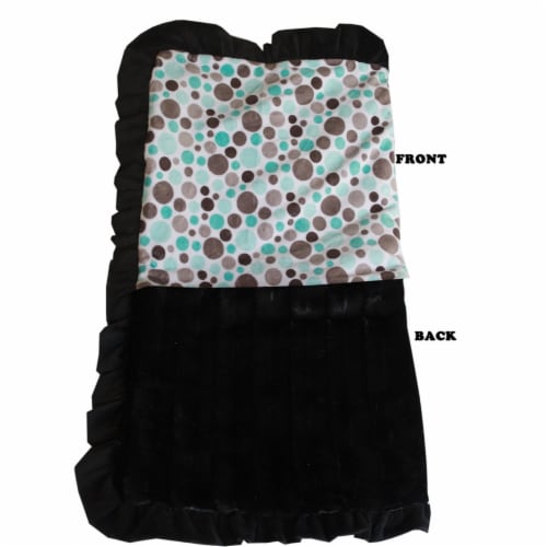 Mirage Pet 500-125 AqDtHL Luxurious Plush Pet Blanket, Aqua Party Dots - Size 0.5 Perspective: front