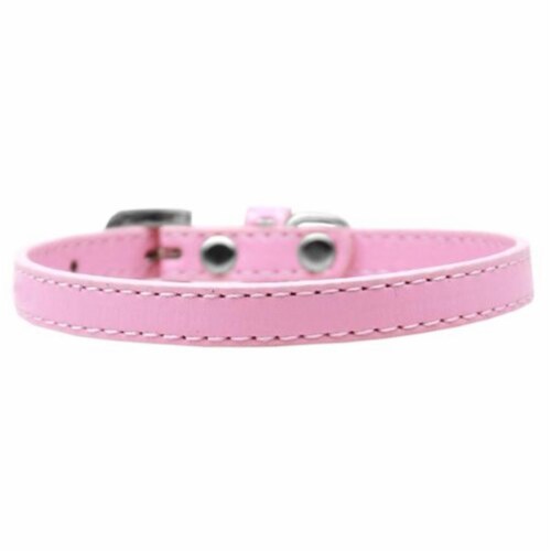 Mirage Pet Products509-1 LPK-14 Omaha Plain Puppy Collar, Light Pink - Size 14 Perspective: front