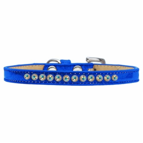 LEATHER STUD BRACELET MINI STRONG BLUE LEATHER STUD BRACELET MINI STRONG BLUE