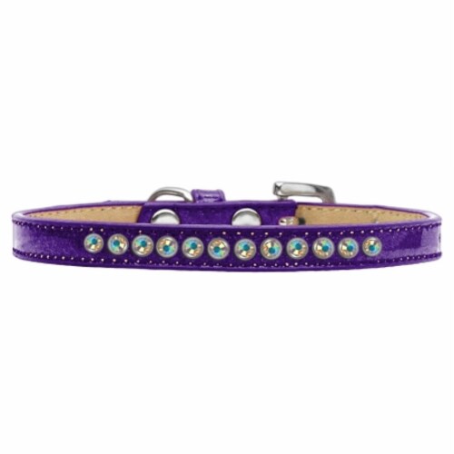 Mirage Pet 612-02 PR-16 AB Crystal Puppy Ice Cream Collar, Purple - Size 16 Perspective: front