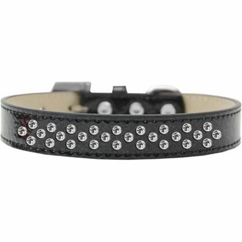 Mirage Pet Products615-14 BK-20 Sprinkles Ice Cream Clear Crystals Dog Collar, Black - Size 2 Perspective: front