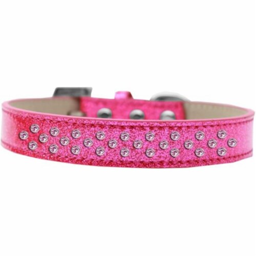 Mirage Pet Products615-20 PK-14 Sprinkles Ice Cream Light Pink Crystals Dog Collar, Pink - Si Perspective: front