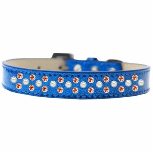 Mirage Pet Products616 19 BL 16 Sprinkles Ice Cream Pearl Orange Crystals Dog Collar Blue 1 Kroger