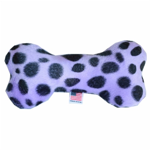 Mirage Pet 40 36 PRST 6 in. Plush Bone Dog Toy Purple Leopard 1 Fred Meyer