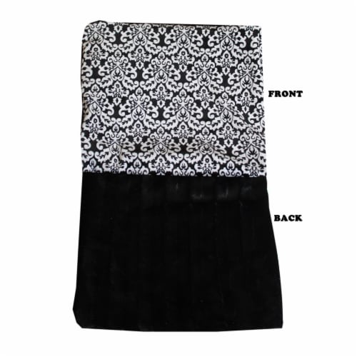 Mirage Pet 500-136 FnBkCB Luxurious Plush Carrier Blanket, Fancy Black Perspective: front