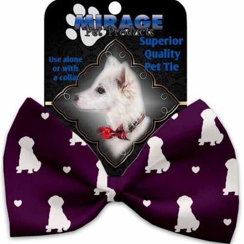 Mirage Pet 1192-BT Puppy Love Pet Bow Tie, Purple Perspective: front