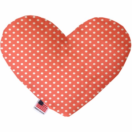 Mirage Pet 1157TYHT6 6 in. Peach Polka Dots Heart Dog Toy, 1 Fry’s