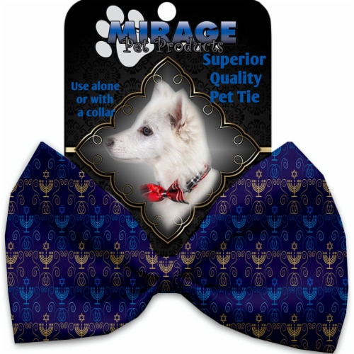 Mirage Pet 1290-BT Menorah Madness Pet Bow Tie Perspective: front