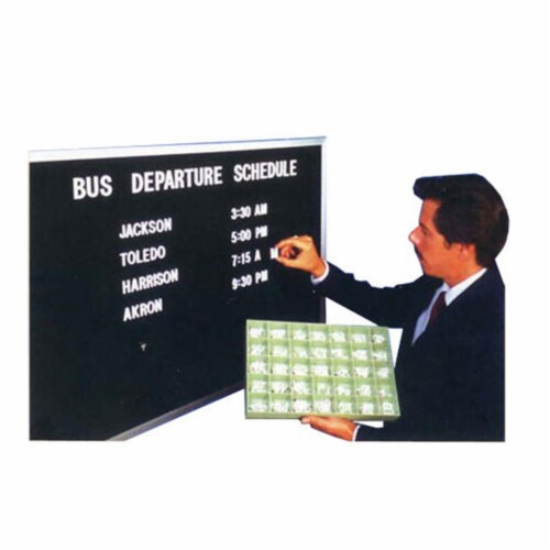 Aarco Products AOFD3036 30 in. H Framed Letter Board Message Centers Wood Frame Perspective: front