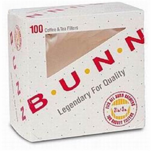 DDI 933134 Bunn-O-Matic Corporation Coffee Filters 2-3/4''x3'' 100/PK White Case of 14 Perspective: front