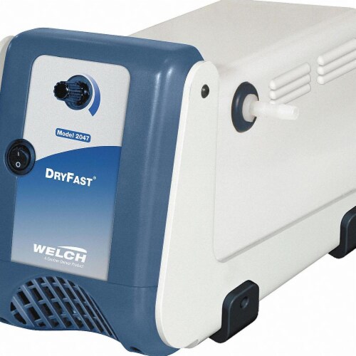 Welch Vacuum Pump,1/5 hp,1.8 cfm, 28.5 in Hg  2037B-01 Perspective: front