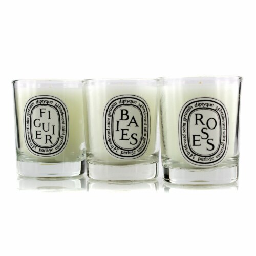 Diptyque Mini Candle Coffret: (Baies, Figuier, Roses) 3x 70g/2.4oz, 3x ...