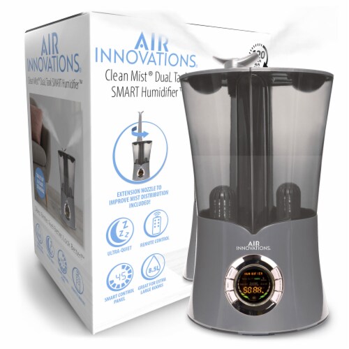 Air Innovations 2.15 Gal. Tank Ultrasonic Cool Mist Digital Humidifier, Platinum Perspective: front