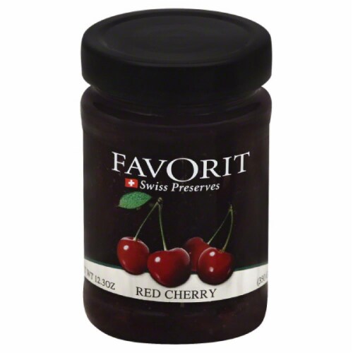 Favorit Red Cherry Swiss Preserves Perspective: front