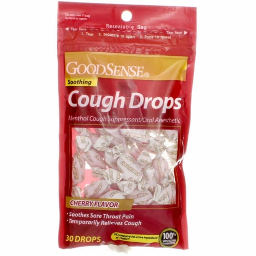 Good Sense® Soothing Cherry Cough Drops Perspective: front