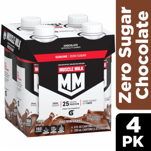 Muscle Milk® Genuine Non-Dairy Chocolate Protein Shake Multipack Perspective: front