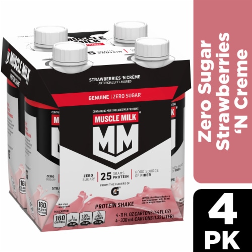 Muscle Milk® Genuine Non Dairy Strawberries 'n Creme Protein Shake Perspective: front