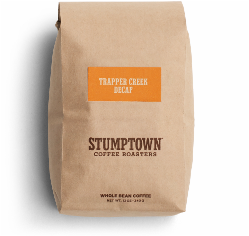 Stumptown Coffee Decaf Trapper Creek Whole Bean Coffee Perspective: front