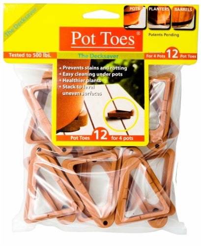 Pot Toes Deck Saver Accessory - Terracotta Perspective: front