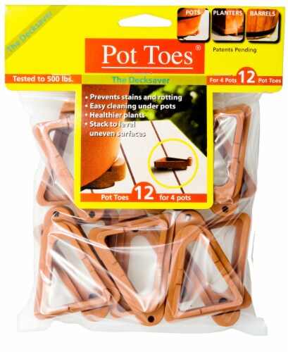 Pot Toes Deck Saver Accessory - Terracotta Perspective: front