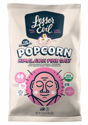 LesserEvil® Organic Himalayan Pink Popcorn Perspective: front