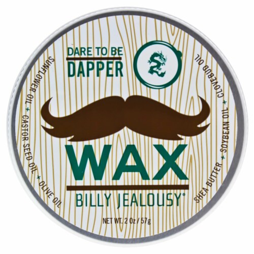 Bulletproof Dare to be Dapper by Billy Jealousy for Men - 2 oz Mustache Wax Perspective: front