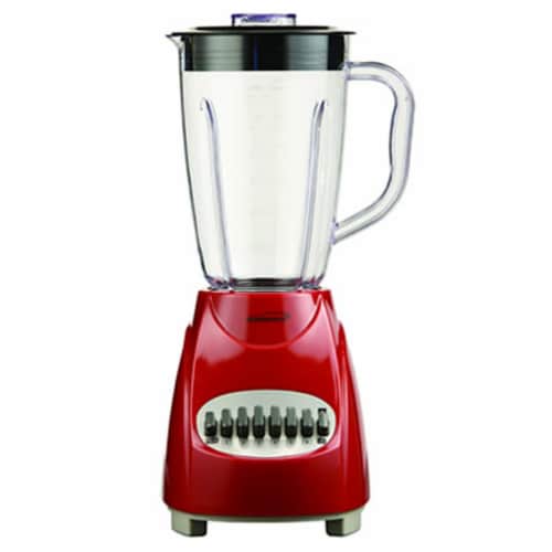 Brentwood 12 Speed Plastic Jar Blender - Red Perspective: front