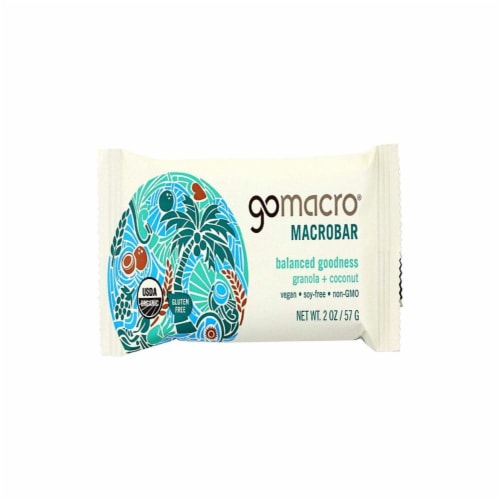 GoMacro™ Organic Granola with Coconut Macrobar Perspective: front