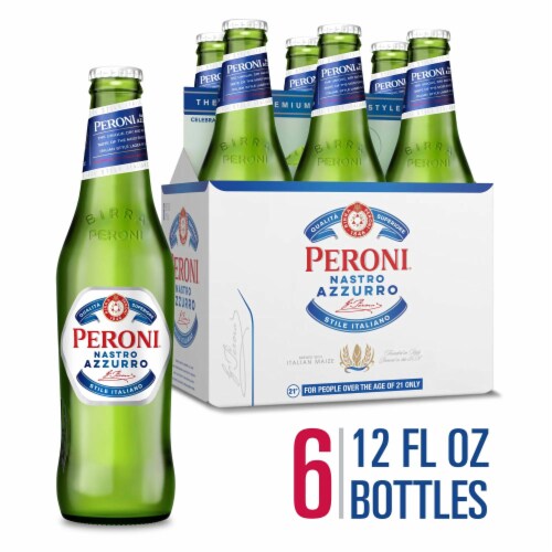 Peroni Nastro Azzurro Italian-Style Lager Beer Perspective: front