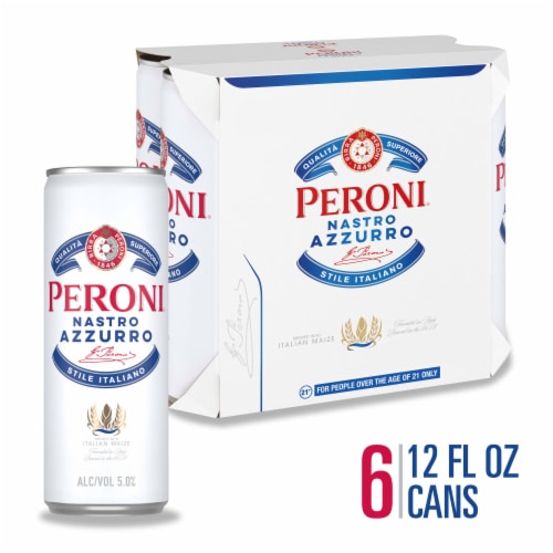 Peroni Nastro Azzurro Italian-Style Lager Beer Perspective: front